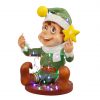 Santa Elf Playing With Lights (Green)
