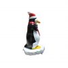 Funny Penguin Kid with Snow Base
