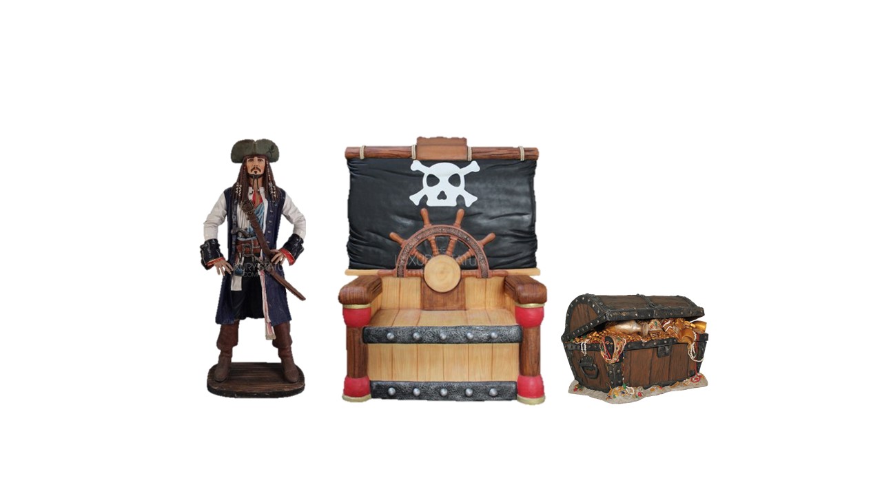 Pirate Package (Throne + Pirate + Treasure)