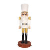 Nutcracker Wood Carved 275 cm (White and Gold)