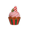 Christmas Cupcake (Wreath and Candy Cane)