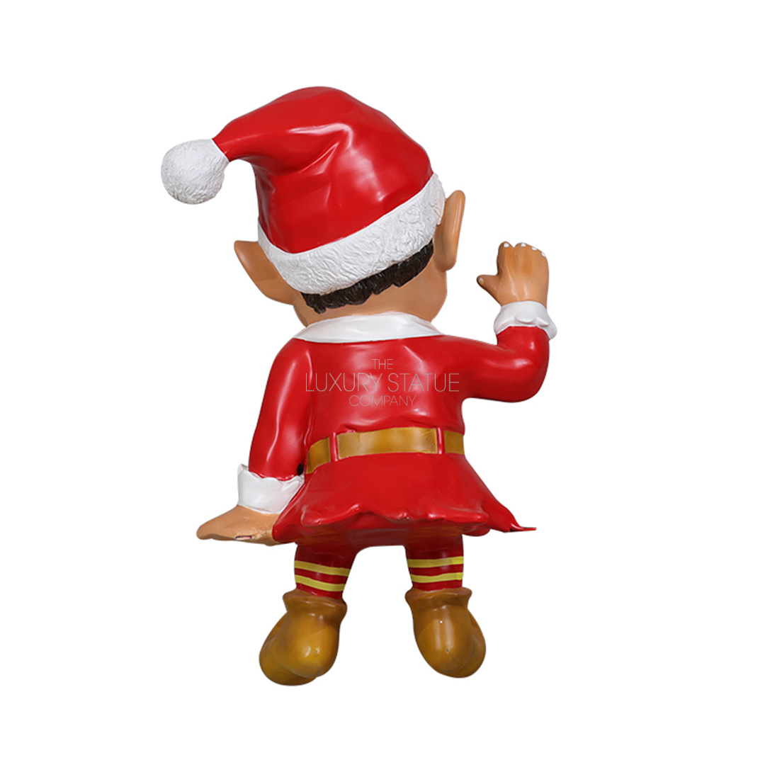 Waving Red Santa Elf — view 4