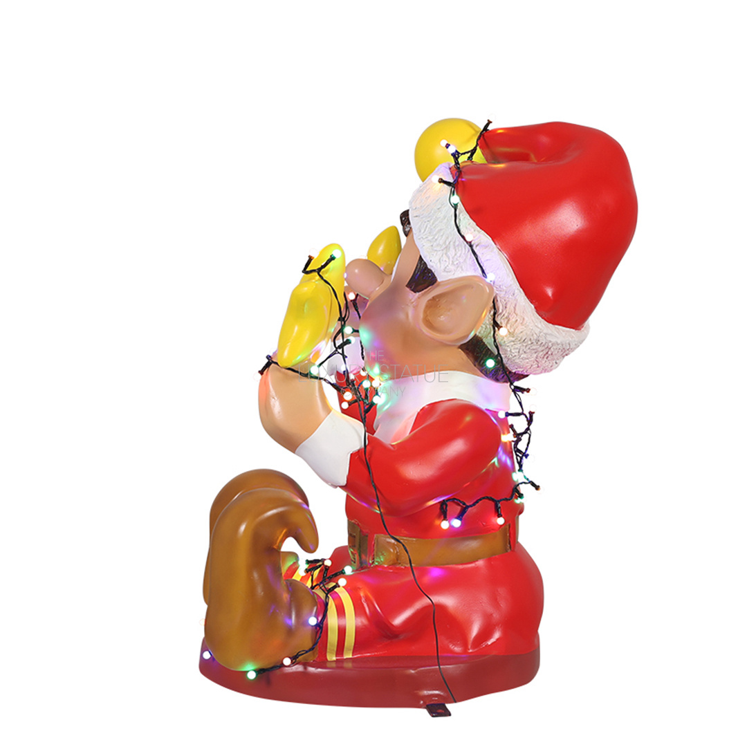 Red Santa Elf with Christmas Lights — view 3