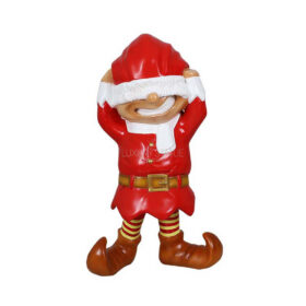 Playful Red Santa Elf