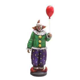 Scary Clown with Red Balloon