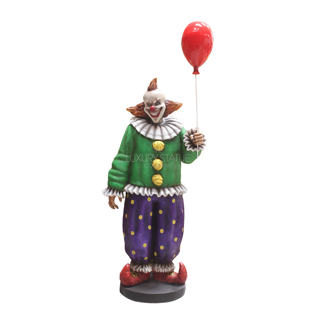 Scary Clown with Red Balloon