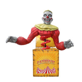 8ft Red Jack-in-the-Box Clown