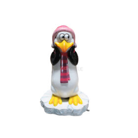 Funny Penguin Mama on Snow