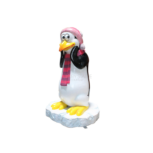 Funny Penguin Mama on Snow