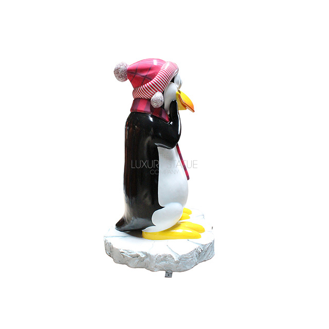 Funny Penguin Mama on Snow